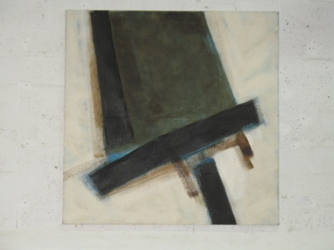 יחיאל שמי, ציור, צבע שמן וזפת, 1993, 150X150